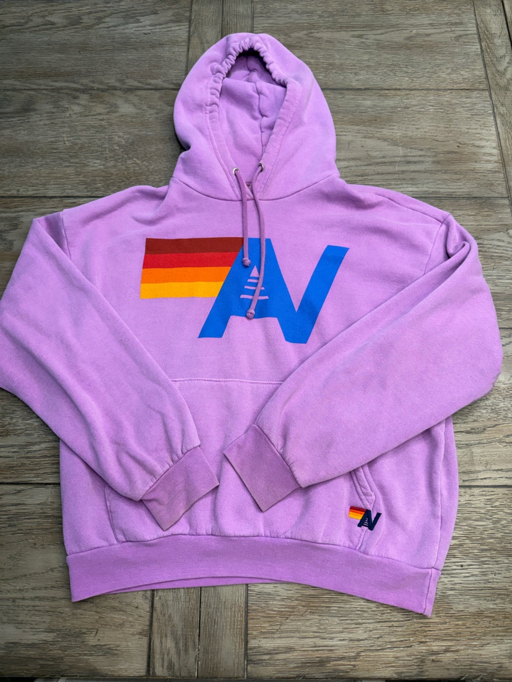 Aviator Nation AF Logo Purple Sweatshirt Hoodie Crewneck California Lux XS